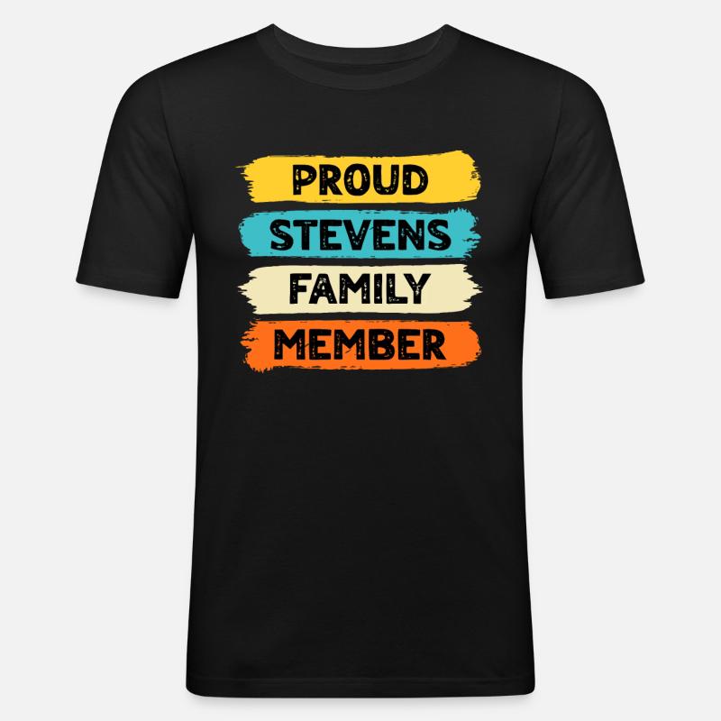 Stolzer Stevens - Männer Slim Fit T-Shirt - Schwarz