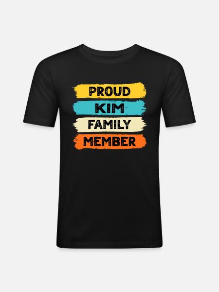 Stolzer Kim - Männer Slim Fit T-Shirt - Schwarz