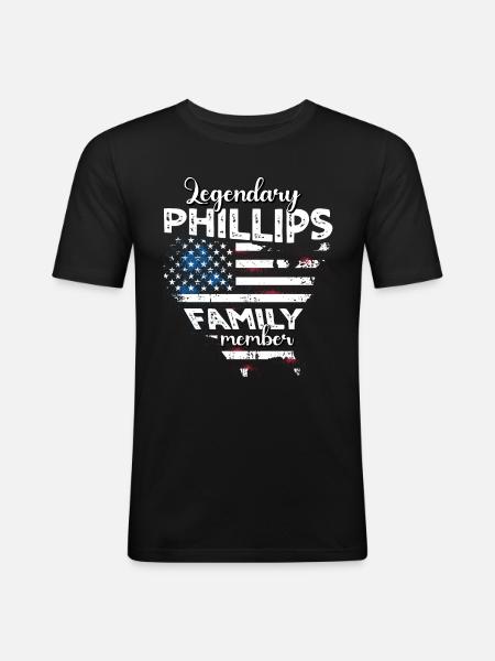 Phillips Family US - Men's Slim Fit T-Shirt - black