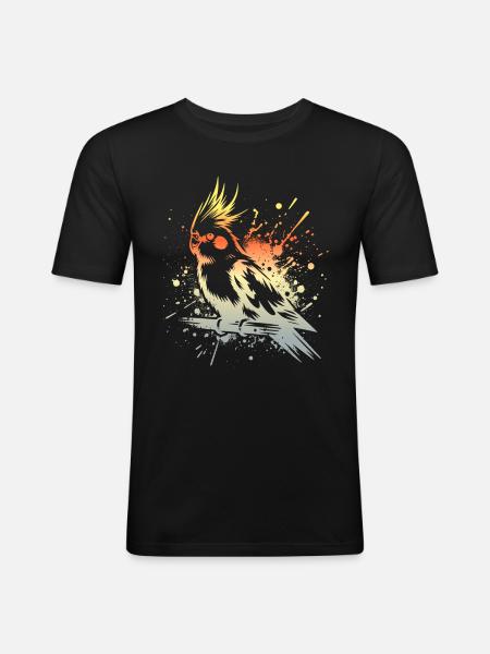 Dictons de calopsitte - T-shirt près du corps Homme - noir