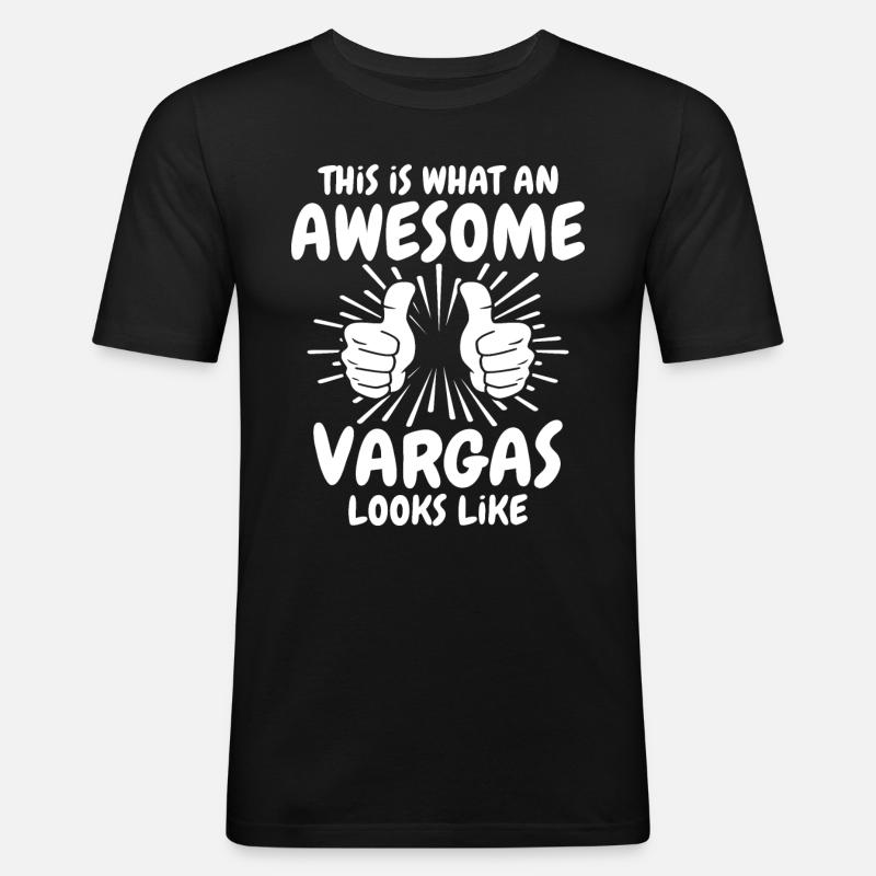 Vargas - Männer Slim Fit T-Shirt - Schwarz