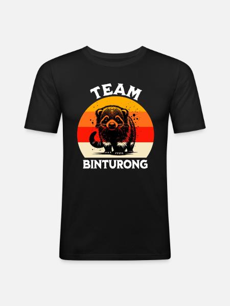 Lustige Marderbär Sprüche - Männer Slim Fit T-Shirt - Schwarz