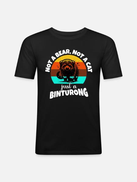 Marderbär Sayings - Men's Slim Fit T-Shirt - black