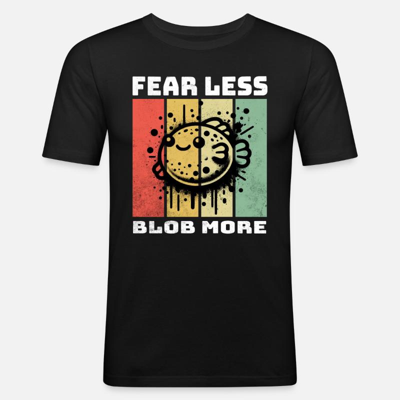 Blobfish Blobfisch - Männer Slim Fit T-Shirt - Schwarz