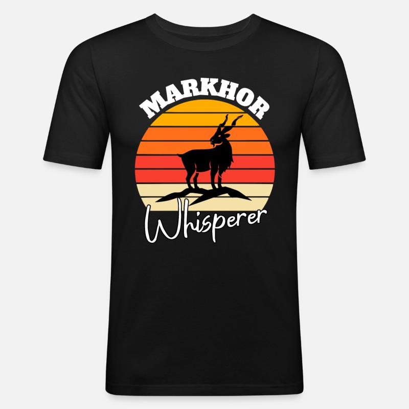 Schraubenziege Flüsterer - Männer Slim Fit T-Shirt - Schwarz