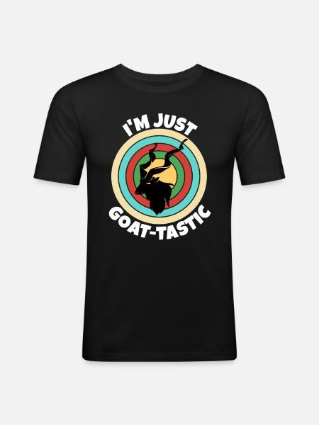 Screw goat Markhor - Men's Slim Fit T-Shirt - black