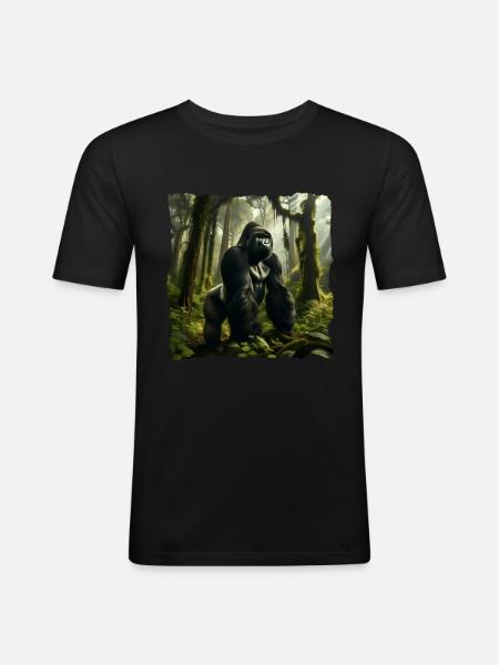 Mountain gorilla - Men's Slim Fit T-Shirt - black