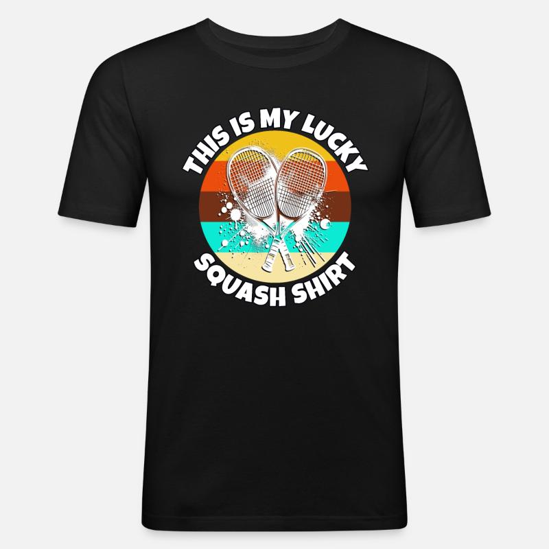 Squash - Männer Slim Fit T-Shirt - Schwarz