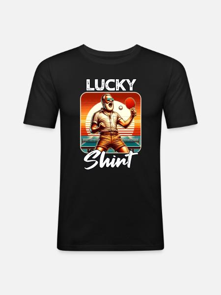 Ping Pong Player - Men's Slim Fit T-Shirt - black