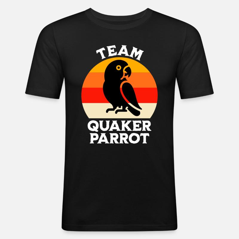 Team Mönchssittich - Männer Slim Fit T-Shirt - Schwarz