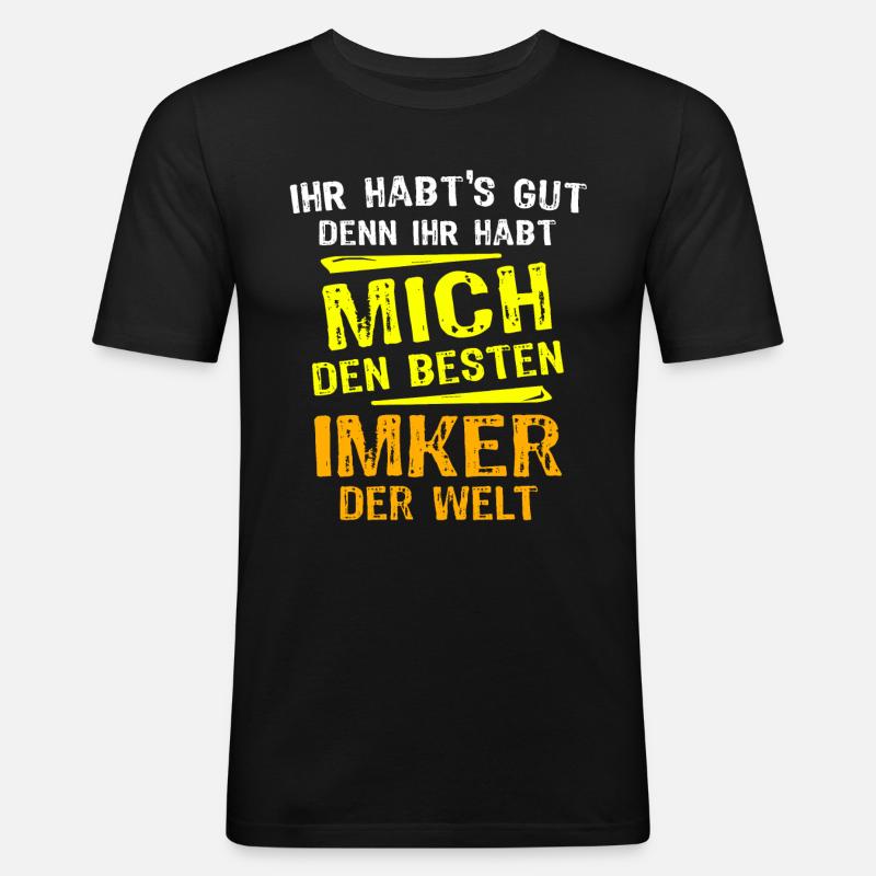 Beekeeper Gift - Men's Slim Fit T-Shirt - black