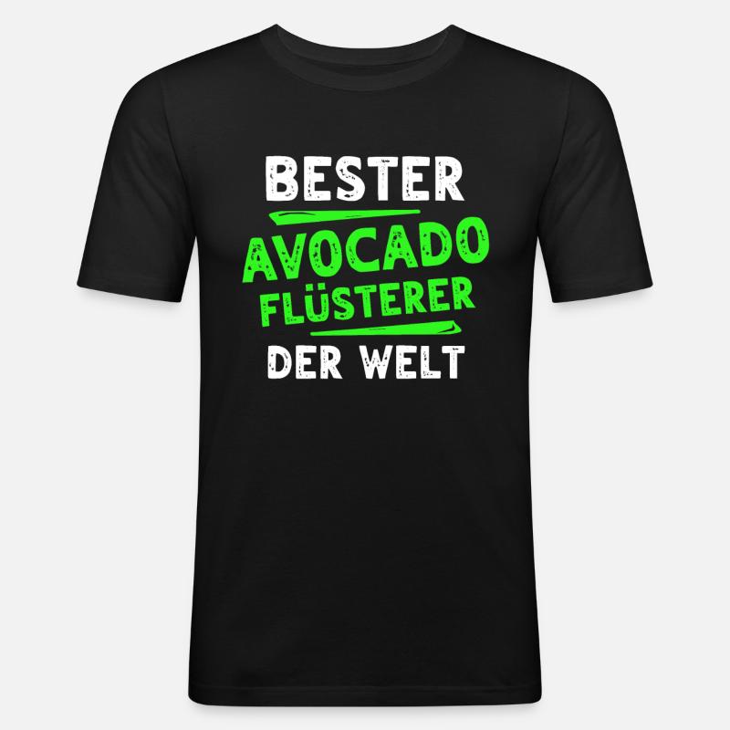 Avocado Geschenk - Männer Slim Fit T-Shirt - Schwarz