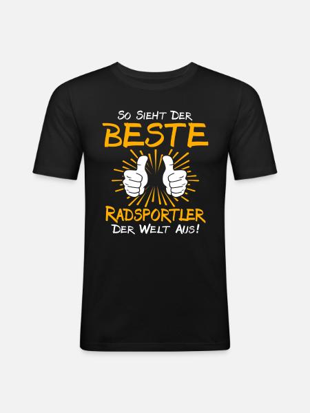 Cyclist Gift Idea - Men's Slim Fit T-Shirt - black