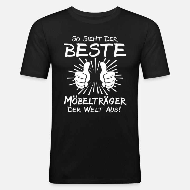 Bester Möbelträger - Männer Slim Fit T-Shirt - Schwarz