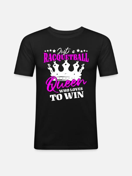 Racquetball Queen - Men's Slim Fit T-Shirt - black