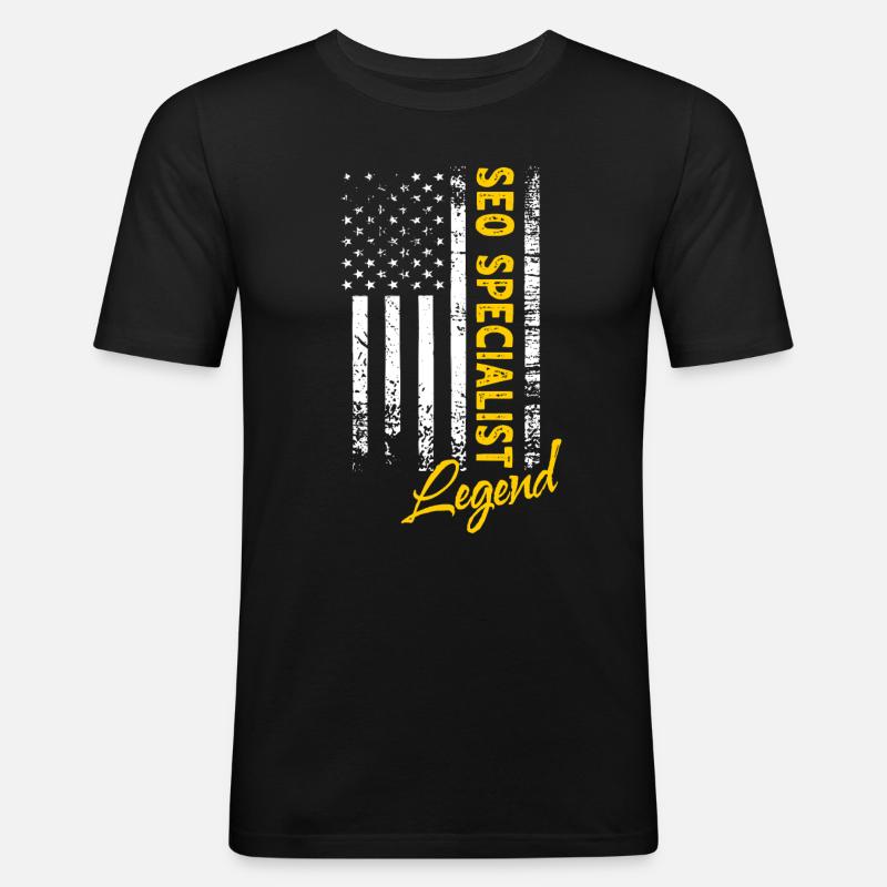 Légende du responsable SEO - T-shirt près du corps Homme - noir