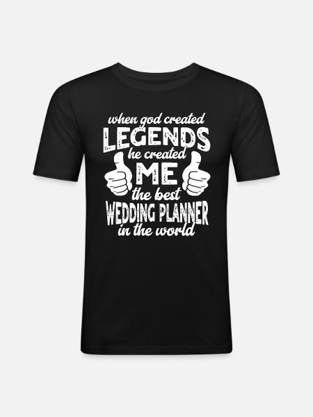 Best Wedding Planner Legend - Men's Slim Fit T-Shirt - black