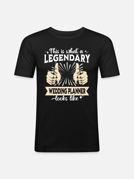 Legendary Wedding Planner - Men's Slim Fit T-Shirt - black