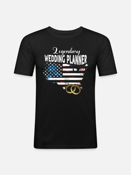 Wedding Planner US - Men's Slim Fit T-Shirt - black