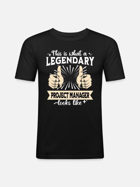 Legendary Project Manager - Men's Slim Fit T-Shirt - black