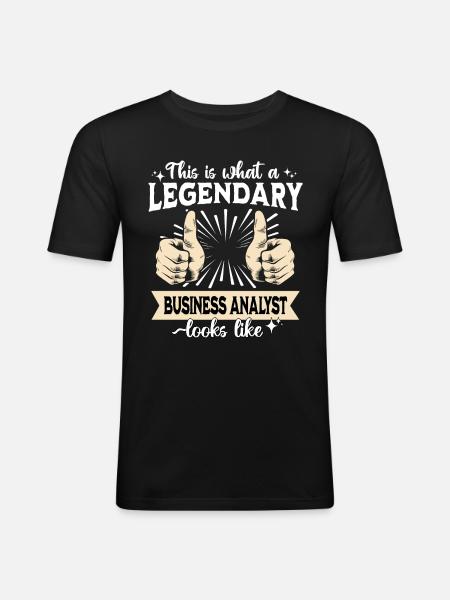 Analyste d’affaires légendaire - T-shirt près du corps Homme - noir