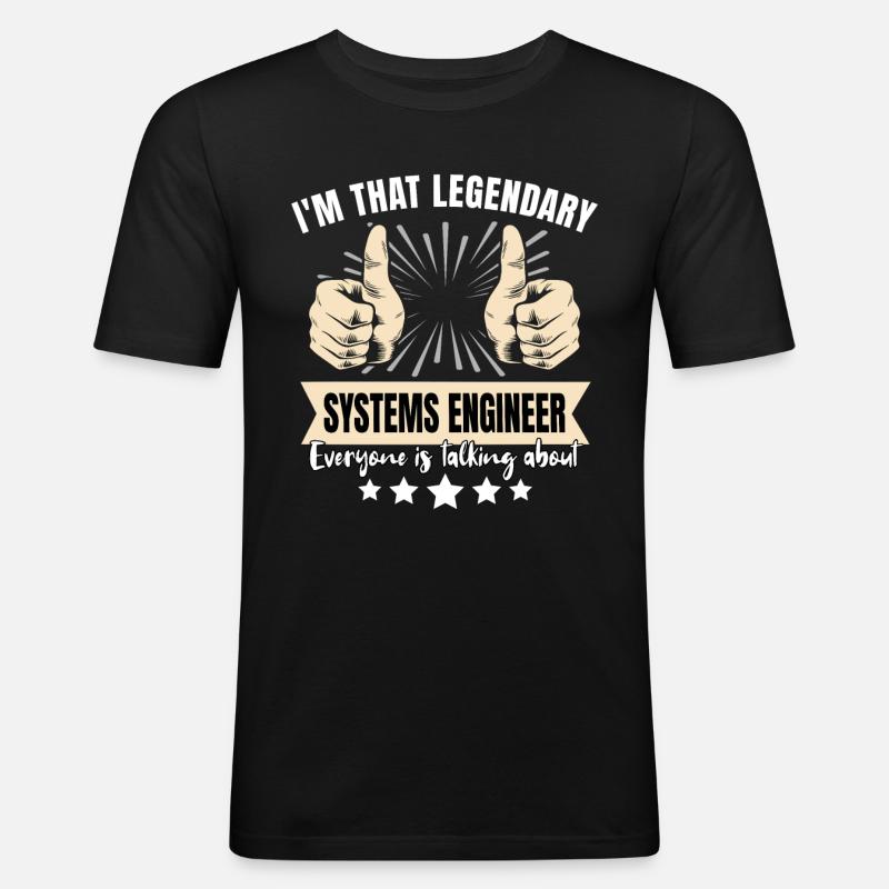 Legendary Systems Engineer - Men's Slim Fit T-Shirt - black