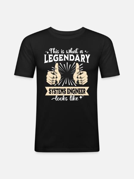 Legendary Systems Engineer - Men's Slim Fit T-Shirt - black