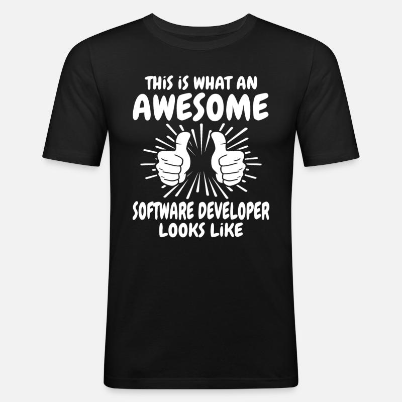 Software Developer - Men's Slim Fit T-Shirt - black