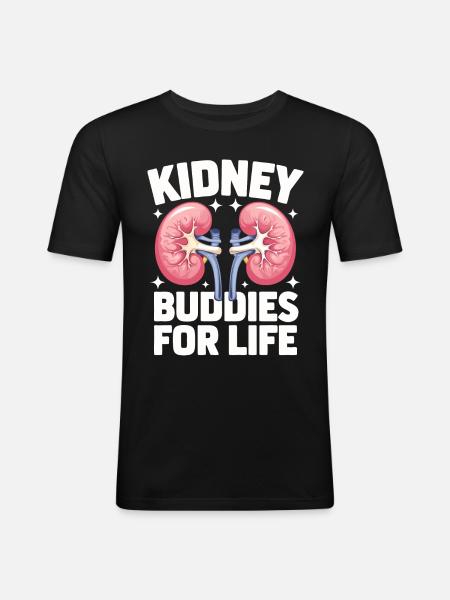 Nierenspender Niere Organspender - Männer Slim Fit T-Shirt - Schwarz