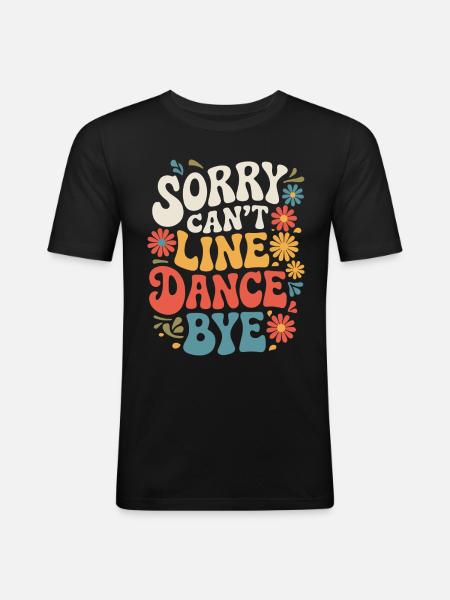 Line Dancing Dancing Dancers - Men's Slim Fit T-Shirt - black