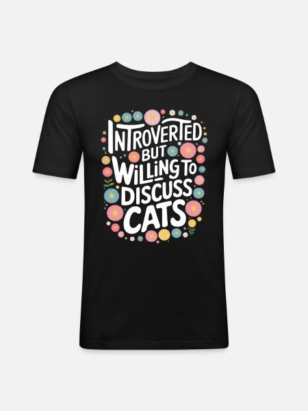 Introvert, antisocial, introvert - Men's Slim Fit T-Shirt - black