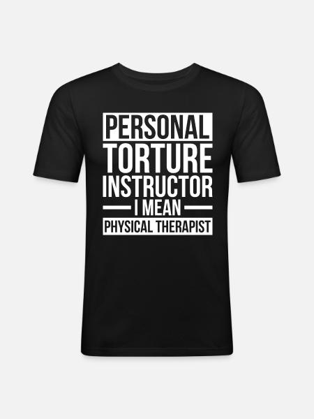 Physiotherapy trainer physiotherapy - Men's Slim Fit T-Shirt - black