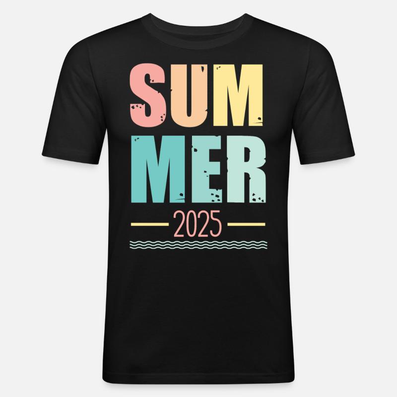 Summer 2025 - Männer Slim Fit T-Shirt - Schwarz