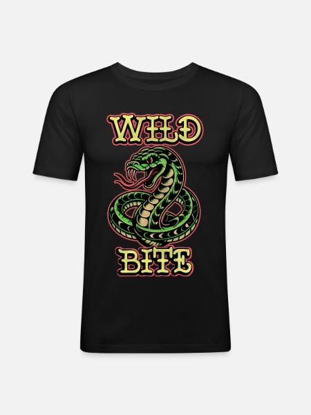 Wild Bite - Men's Slim Fit T-Shirt - black