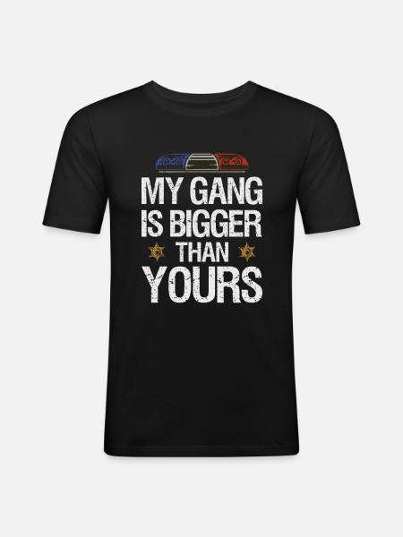 Politibetjent sjovt ordsprog - Herre Slim Fit T-Shirt - sort