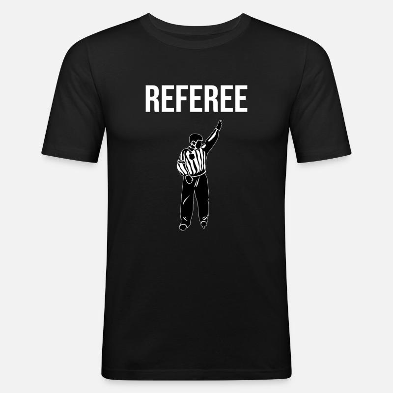 Arbitro - Arbitro di hockey su ghiaccio - Maglietta aderente da uomo - nero