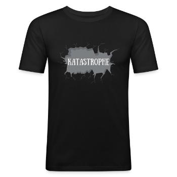 Catastrophe - T-shirt près du corps Homme - noir - Devant - Nik (191cm)