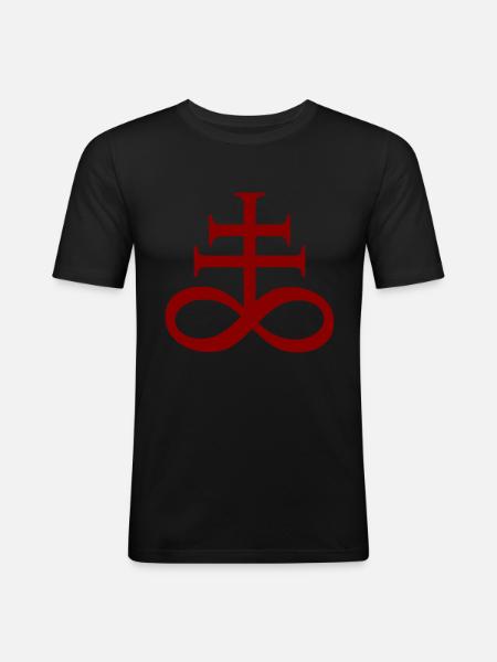 Leviathan Cross - Men's Slim Fit T-Shirt - black