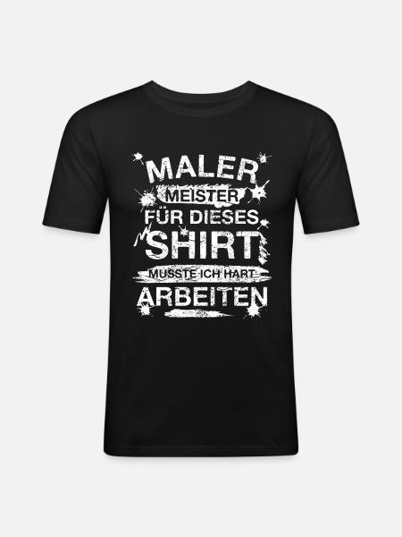 Maler Malermeister Handwerker Geschenk - Männer Slim Fit T-Shirt - Schwarz