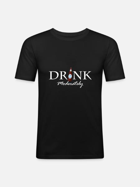Drink in moderation - Men's Slim Fit T-Shirt - black