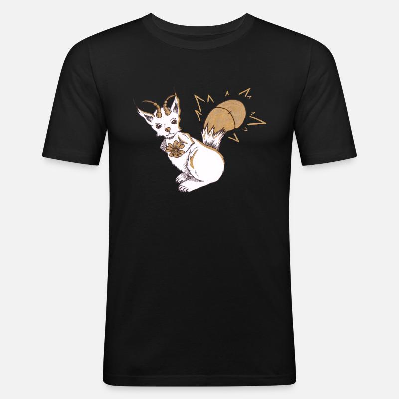 Ecuciole - Männer Slim Fit T-Shirt - Schwarz