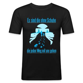 Hund Spazieren gehen Schöner Spruch Hundetrainer - Männer Slim Fit T-Shirt - Schwarz - Vorne - Nik (191cm)