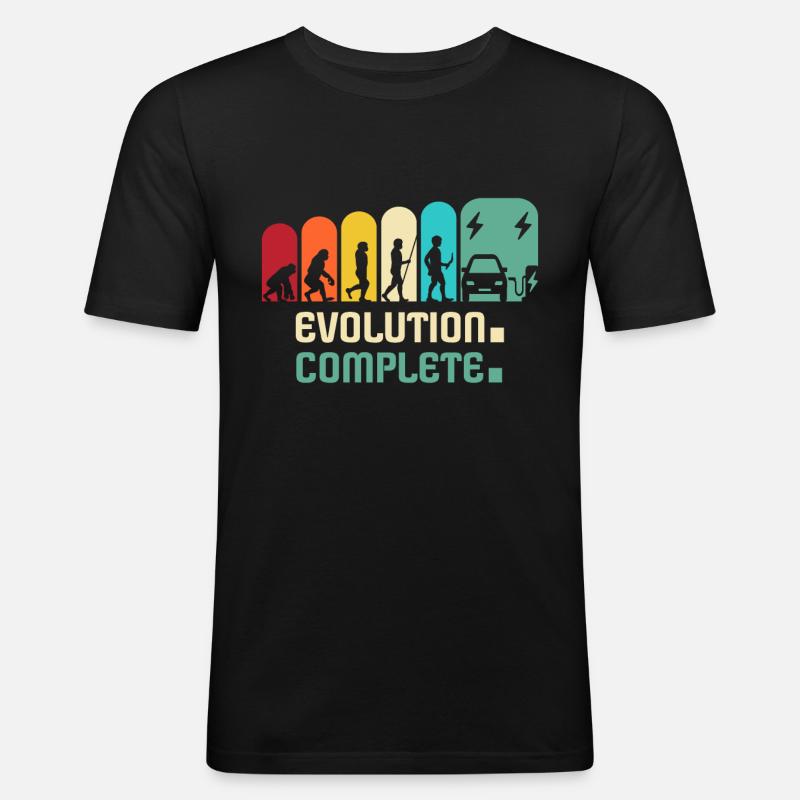 Eauto E-Auto Elektroauto - Männer Slim Fit T-Shirt - Schwarz