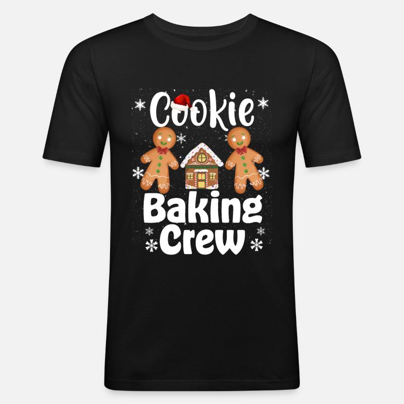 Christmas Cookie Baking Crew - Men's Slim Fit T-Shirt - black