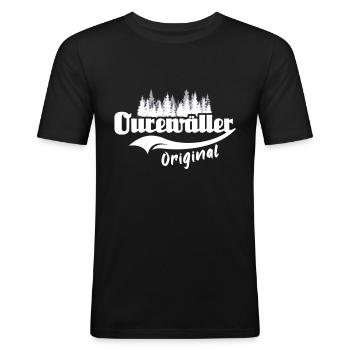 Odenwald Odenwaelder Odenwälder - Männer Slim Fit T-Shirt - Schwarz - Vorne - Nik (191cm)