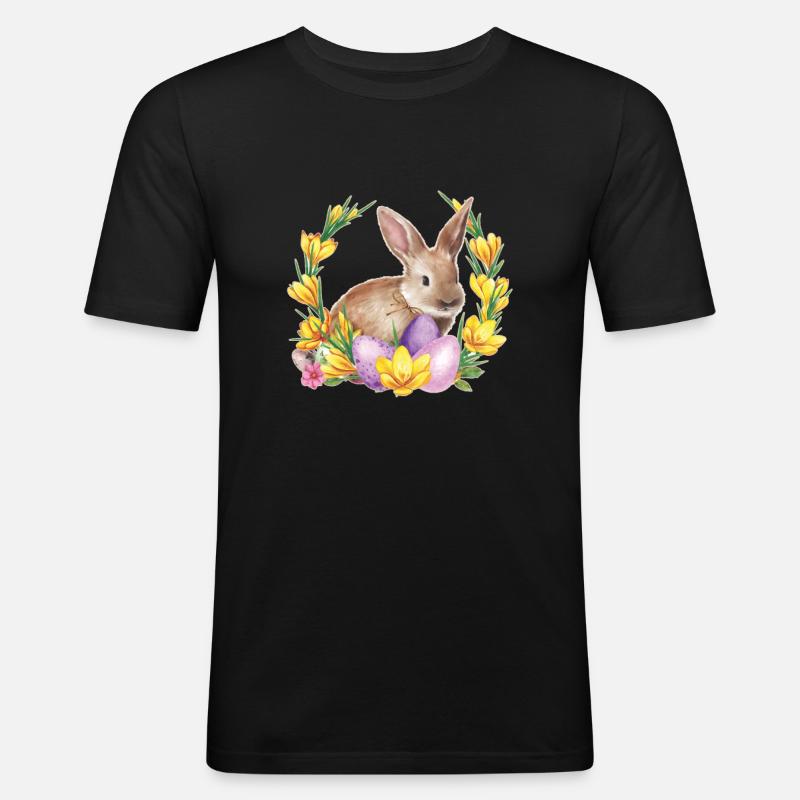 Easter Easter Happy Easter - Men's Slim Fit T-Shirt - black