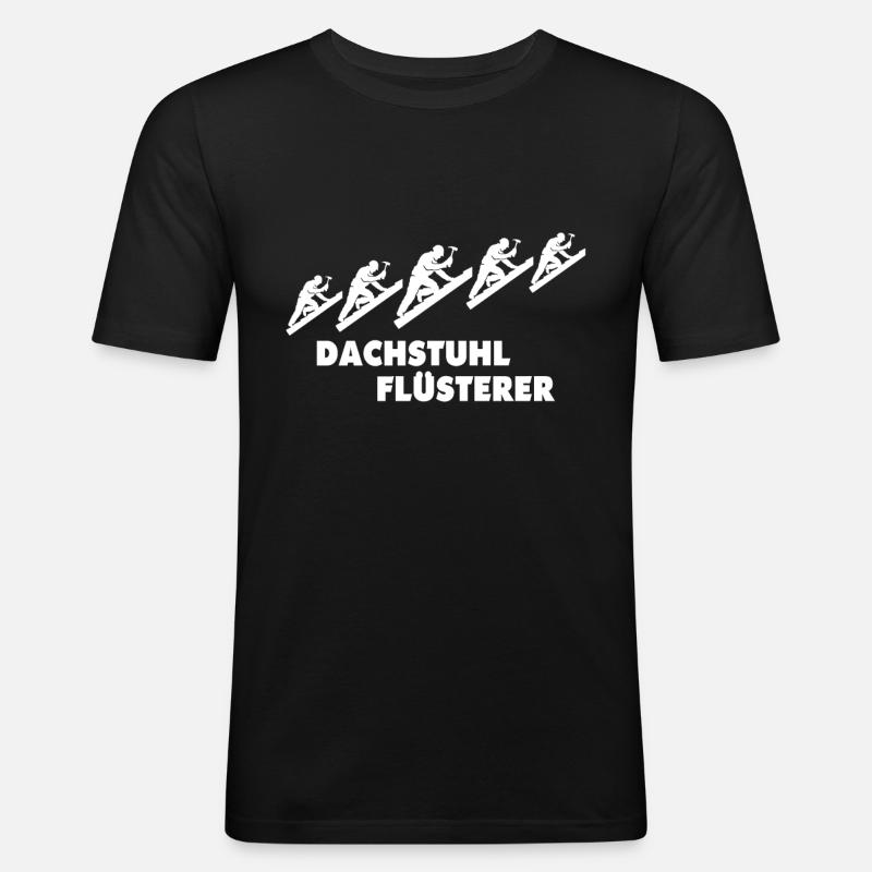 Dachdecker Dachdecken - Männer Slim Fit T-Shirt - Schwarz