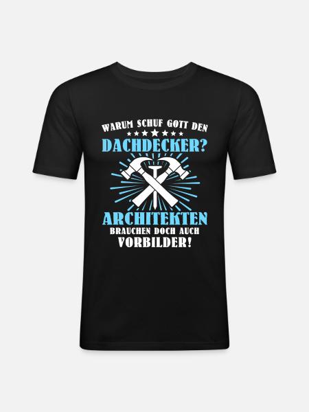 Dachdecker Beruf Dachdecken - Männer Slim Fit T-Shirt - Schwarz