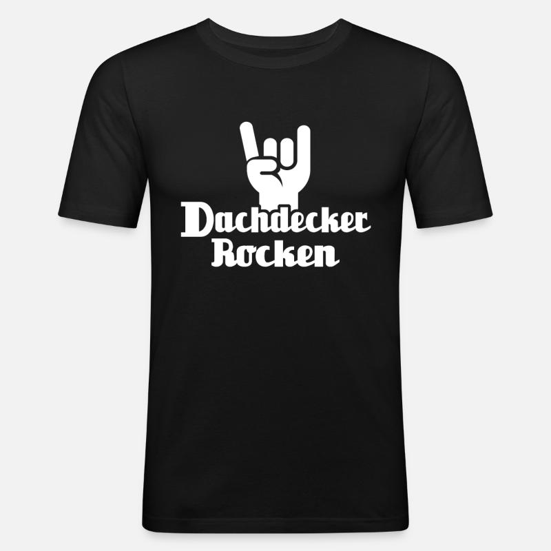 Dachdecker Dachspengler Dachklempner - Männer Slim Fit T-Shirt - Schwarz