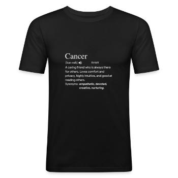 Définition du cancer - T-shirt près du corps Homme - noir - Devant - Nik (191cm)